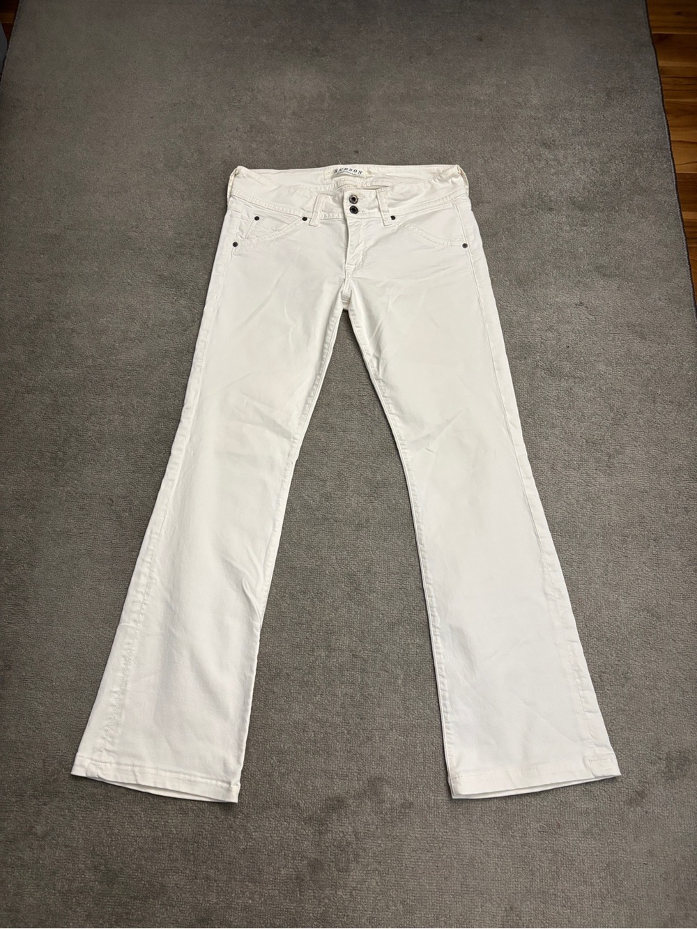 Hudson Signature Bootcut Lowrise Jeans White Y2K Vintage 2000s
